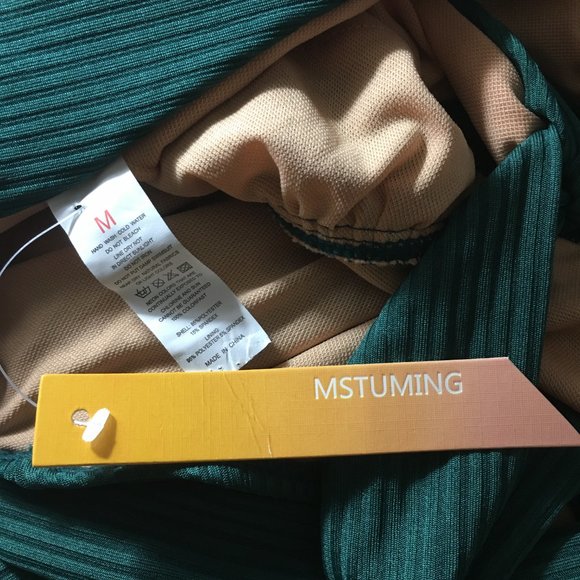 MSTUMING Deep V "Grecian Plunge" Halter One Piece Swimsuit  NEW WITH TAG! - Picture 8 of 12